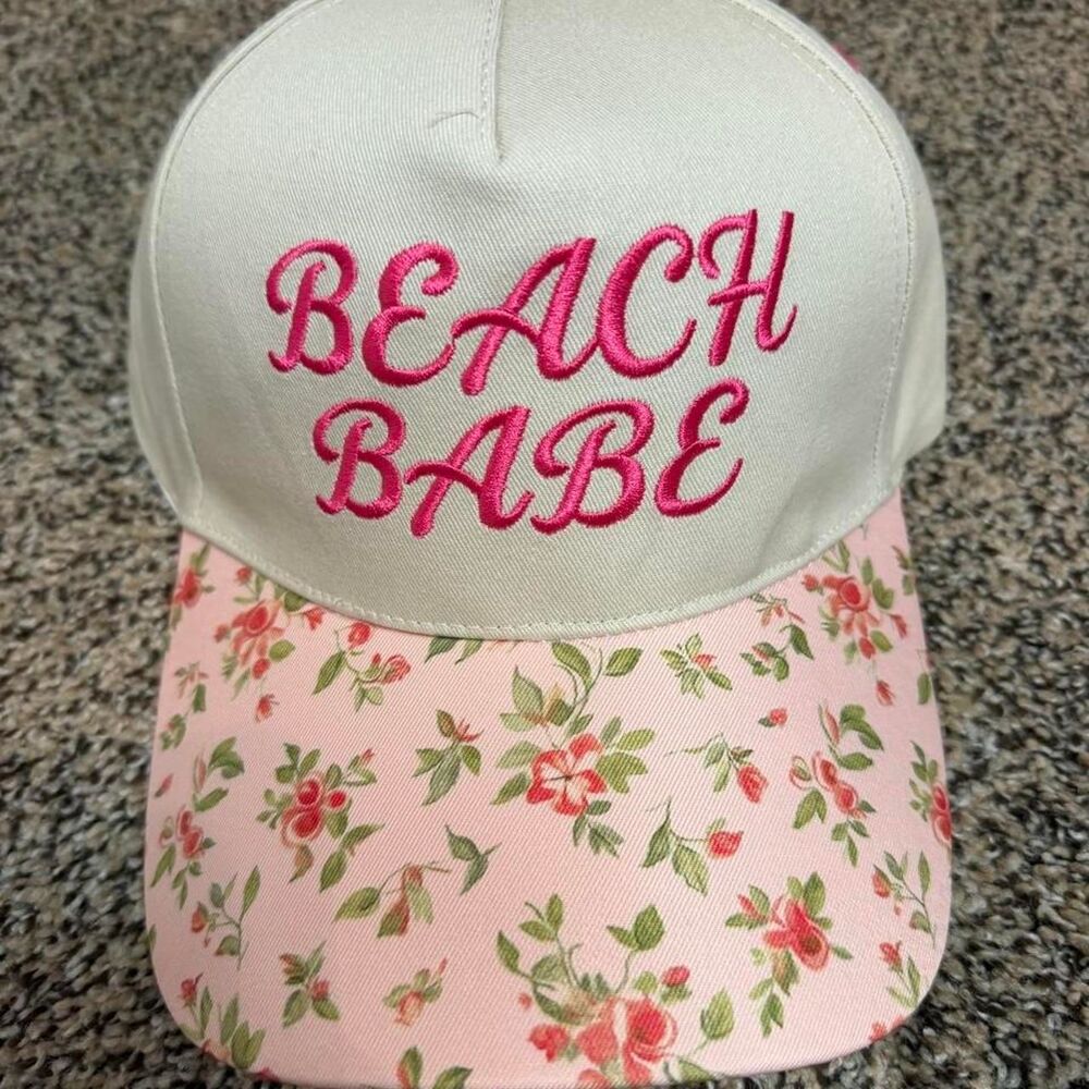 New Zenana Women's Pink and White Hat